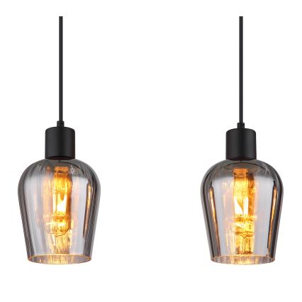 Globo - Csillár zsinóron 4xE27/40W/230V fekete