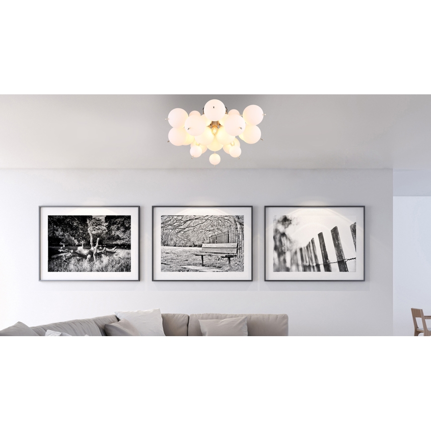 Globo - Felületre szerelhető csillár 3xE14/25W/230V átm. 55 cm fehér