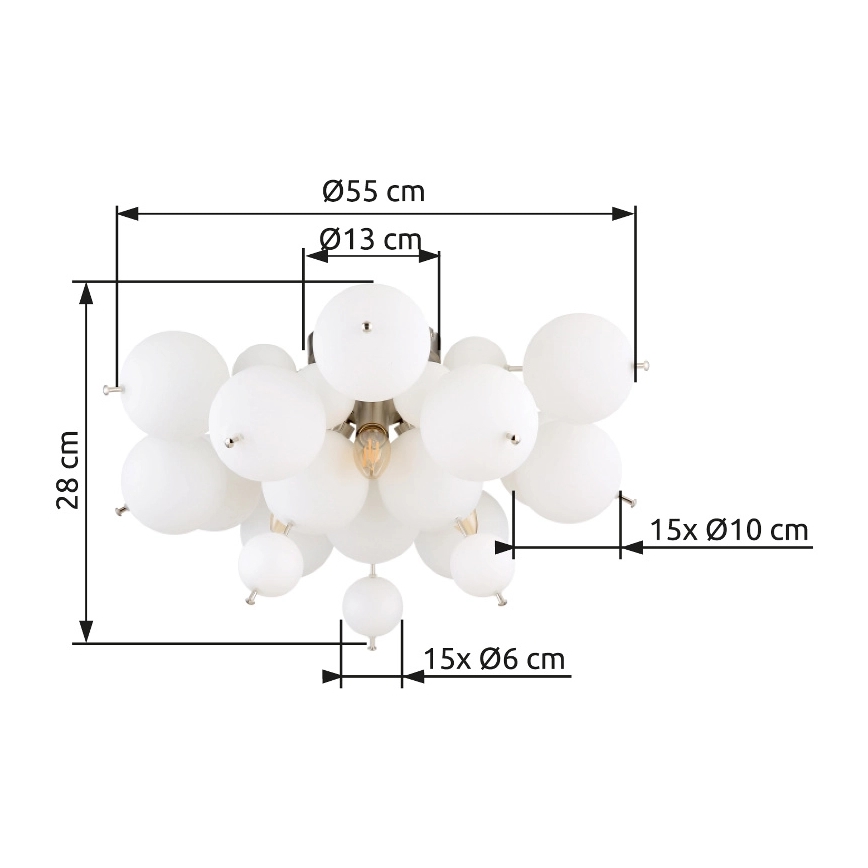 Globo - Felületre szerelhető csillár 3xE14/25W/230V átm. 55 cm fehér