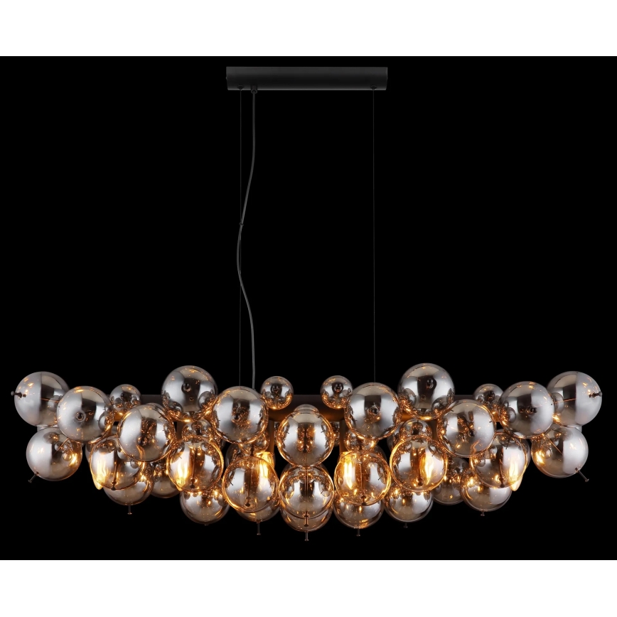 Globo - Kábelen függesztett csillár 6xE14/25W/230V fekete