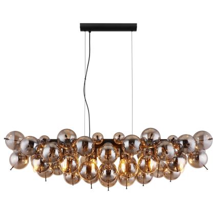 Globo - Kábelen függesztett csillár 6xE14/25W/230V fekete