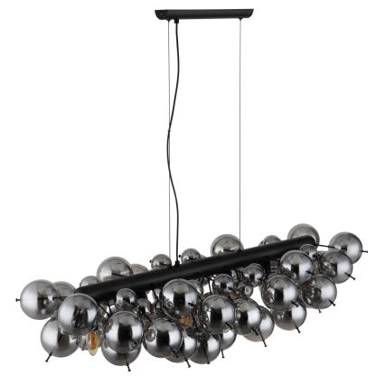 Globo - Kábelen függesztett csillár 6xE14/25W/230V fekete