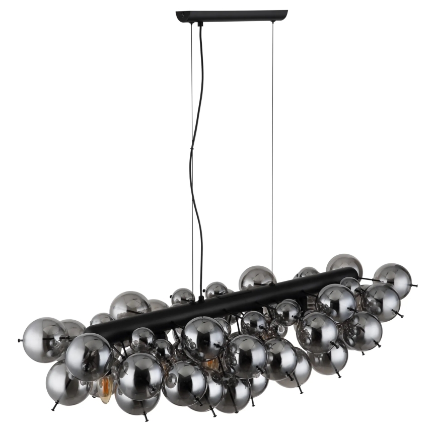 Globo - Kábelen függesztett csillár 6xE14/25W/230V fekete