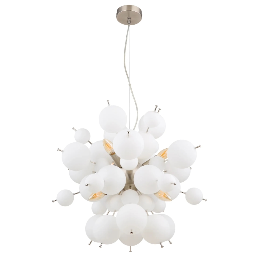 Globo - Csillár zsinóron 6xE14/25W/230V átm. 55 cm fehér