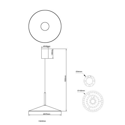 Globo - kábelre függesztett LED csillár LED/18W/230V 4000K bézs