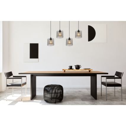 Globo 15640-4H - TILLY kábeles csillár 4xE27/60W/230V fekete