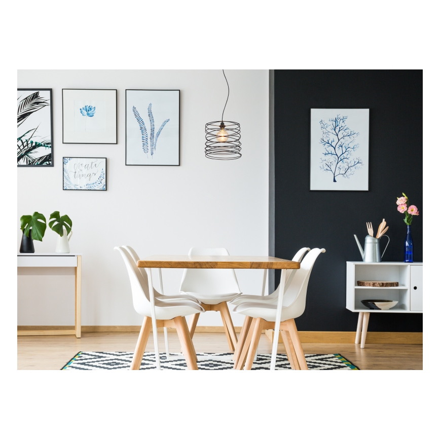 Globo 15640H - TILLY kábelen függesztett függőlámpa 1xE27/60W/230V fekete