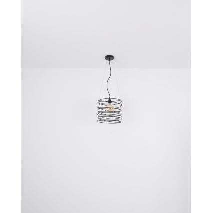 Globo 15640H - TILLY kábelen függesztett függőlámpa 1xE27/60W/230V fekete
