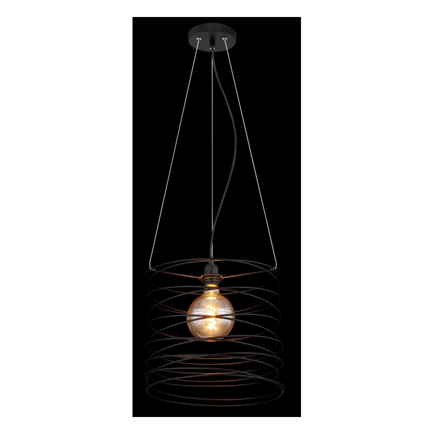 Globo 15640H - TILLY kábelen függesztett függőlámpa 1xE27/60W/230V fekete