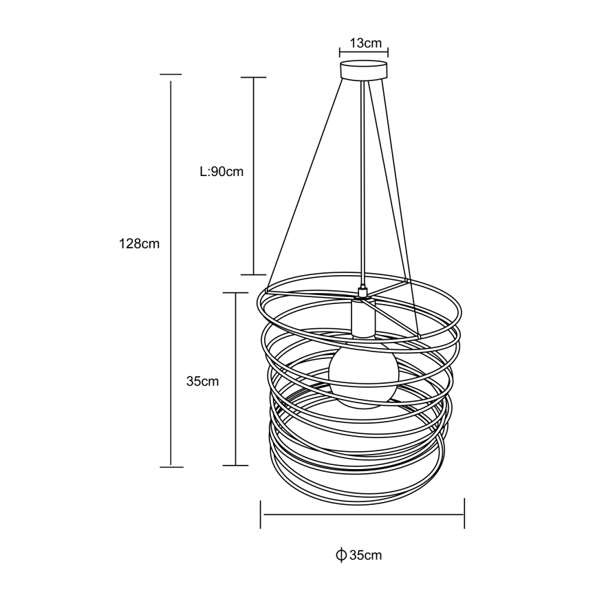 Globo 15640H - TILLY kábelen függesztett függőlámpa 1xE27/60W/230V fekete