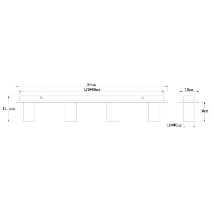 Globo 15655-4D - Mennyezeti lámpa ERNA 4xE27/60W/230V