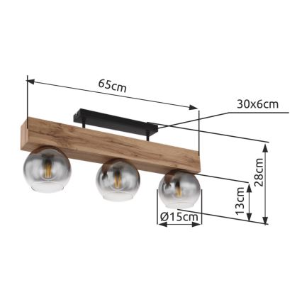 Globo - Mennyezeti lámpa 3xE27/40W/230V