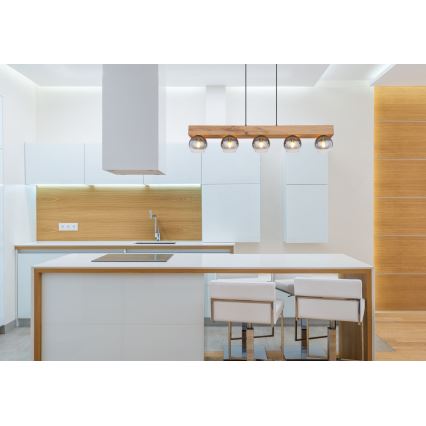 Globo - Függeszték 5xE27/40W/230V kábelen