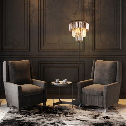 Globo - Állólámpa 3xE27/40W/230V átm. 40 cm fekete