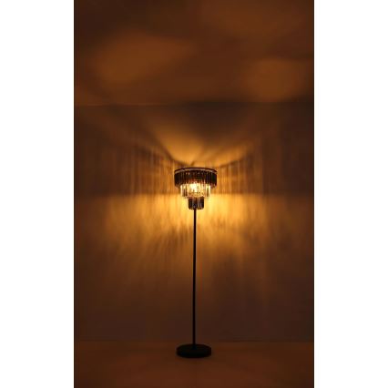 Globo - Állólámpa 3xE27/40W/230V átm. 40 cm fekete