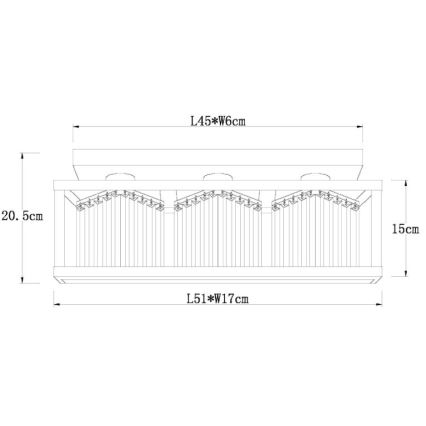 Globo - Mennyezeti lámpa 3xE27/40W/230V