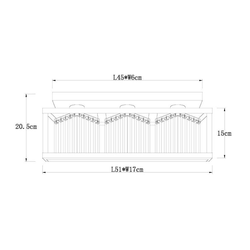 Globo - Mennyezeti lámpa 3xE27/40W/230V