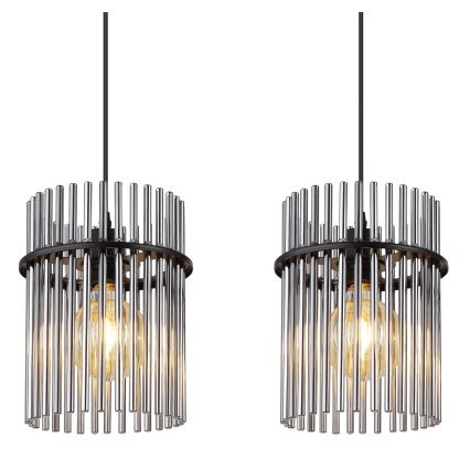 Globo - Csillár zsinóron 3xE27/60W/230V fekete