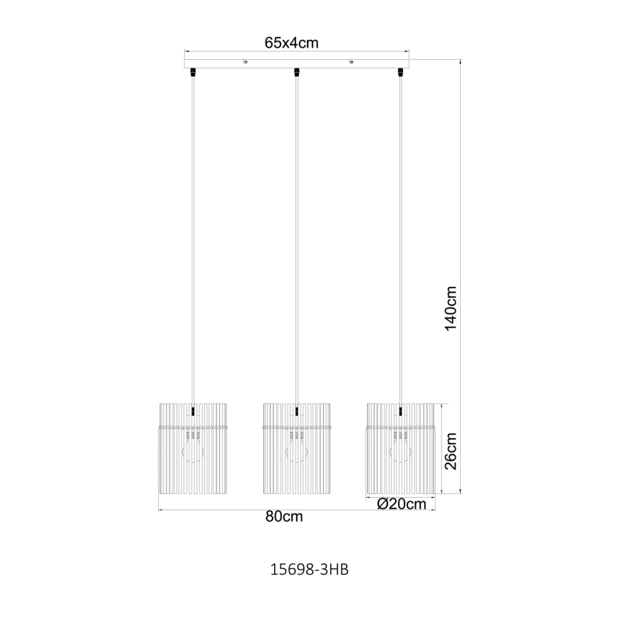 Globo - Kábelre függesztett csillár 3x E27/60W/230V