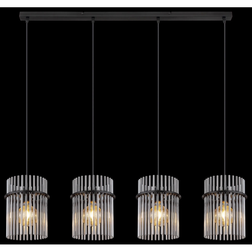 Globo - Csillár zsinóron 4xE27/60W/230V fekete