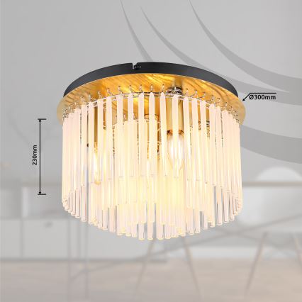 Globo - Mennyezeti lámpa 5xE14/40W/230V, átmérő 32 cm, aranyszínű