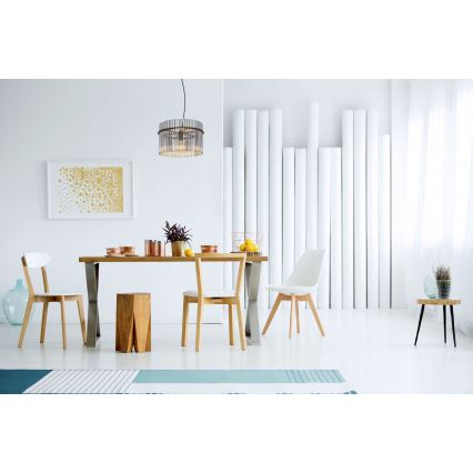 Globo - Csillár zsinóron 1xE27/60W/230V átm. 40 cm fekete