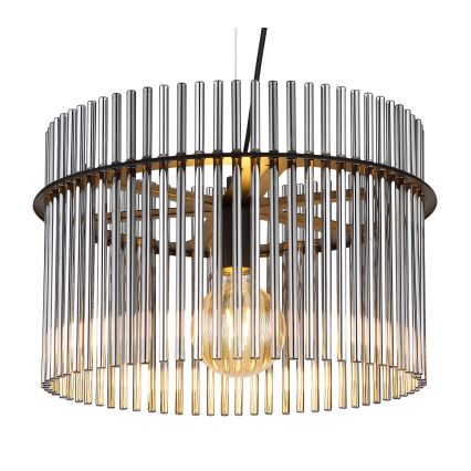 Globo - Csillár zsinóron 1xE27/60W/230V átm. 40 cm fekete