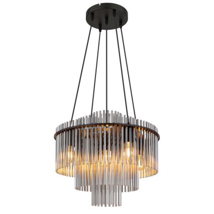 Globo - Kábelre függesztett csillár 5xE27/60W/230V fekete
