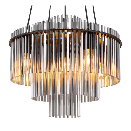 Globo - Kábelre függesztett csillár 5xE27/60W/230V fekete