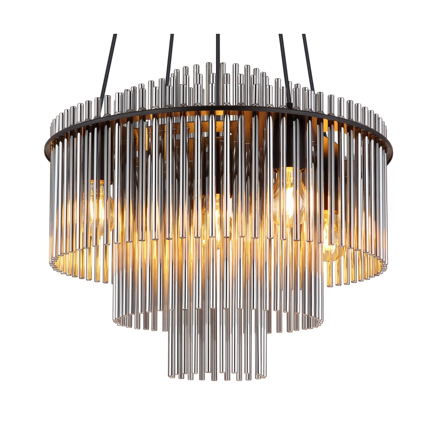 Globo - Kábelre függesztett csillár 5xE27/60W/230V fekete