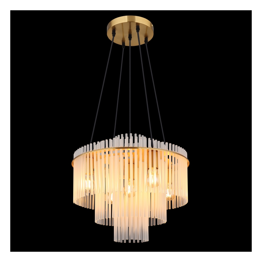 Globo - Zsinóros csillár 5xE27/60W/230V aranyszínű