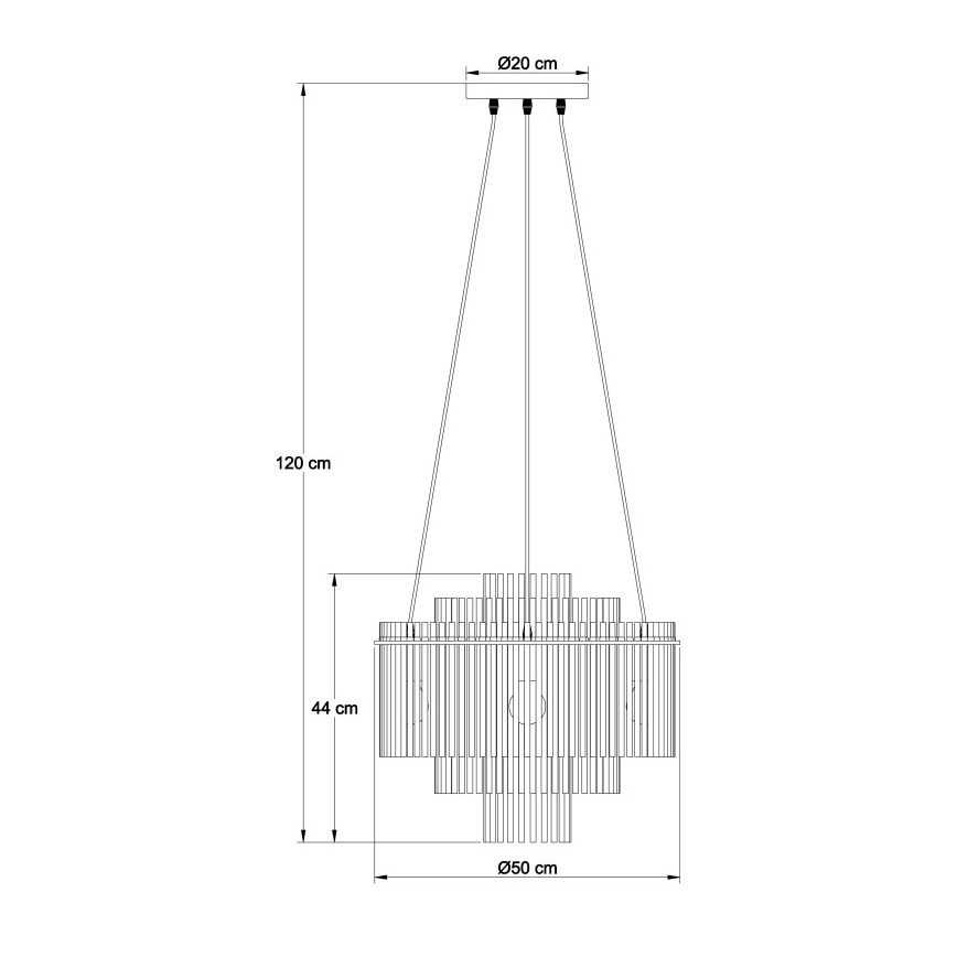 Globo - Zsinóros csillár 5xE27/60W/230V aranyszínű