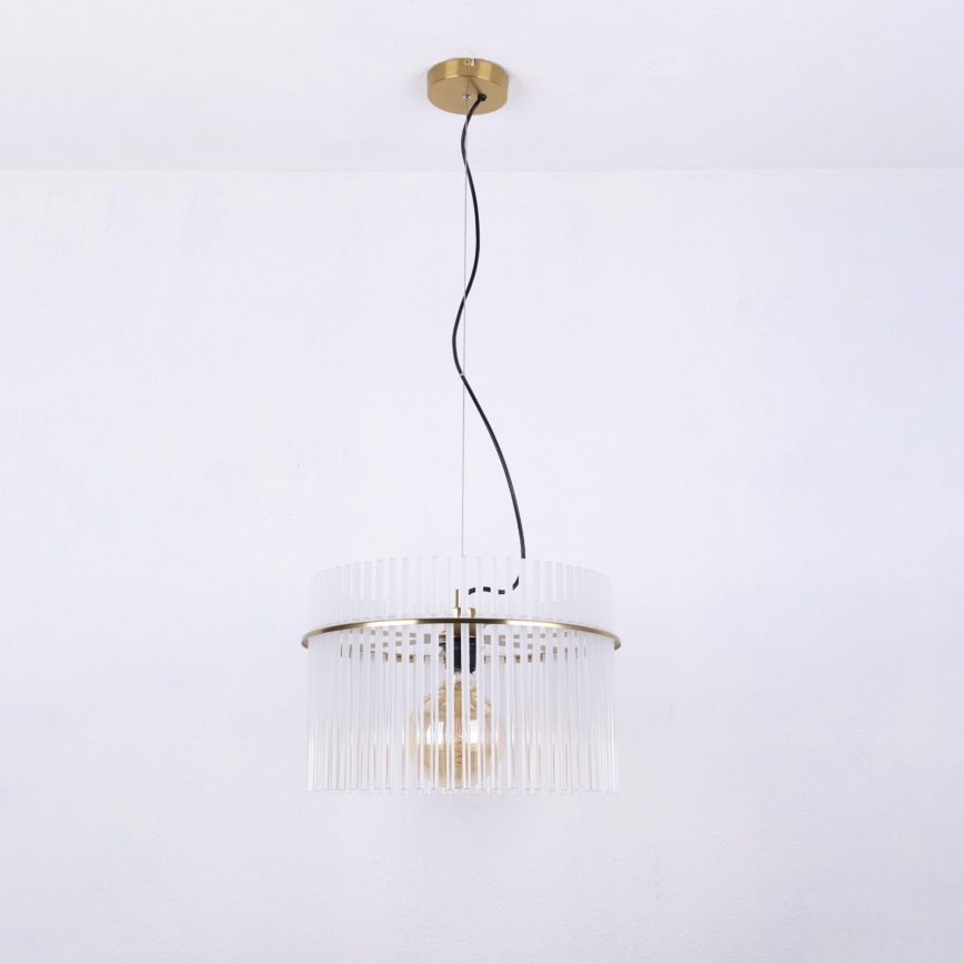 Globo - Csillár zsinóron 1xE27/60W/230V átm. 40 cm arany