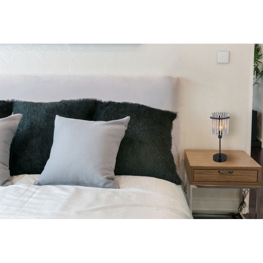 Globo - Asztali lámpa 1xE14/40W/230V átm. 15 cm fekete