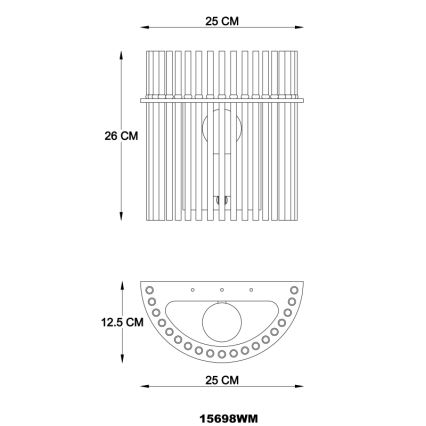 Globo - Fali lámpa 1xE27/60W/230V arany