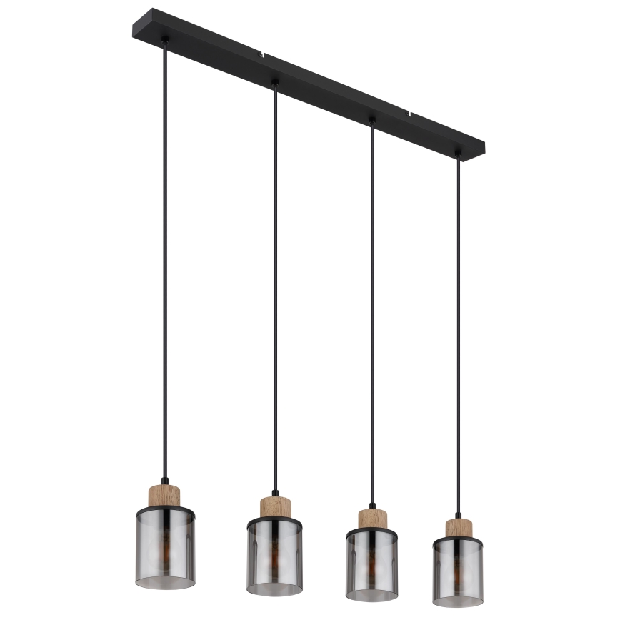 Globo - Csillár zsinóron 4xE27/15W/230V tölgy