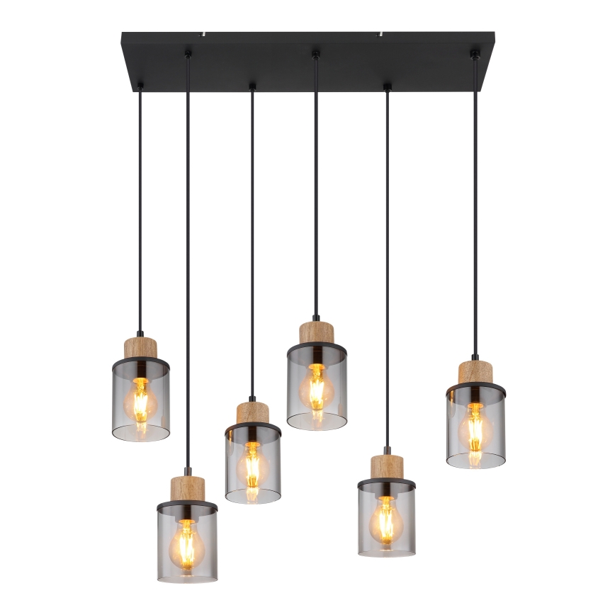 Globo - Csillár zsinóron 6xE27/15W/230V