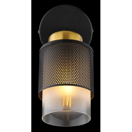 Globo - Fali spotlámpa 1xE27/40W/230V fekete/arany