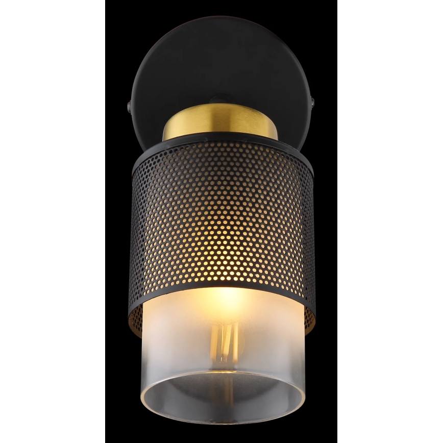 Globo - Fali spotlámpa 1xE27/40W/230V fekete/arany