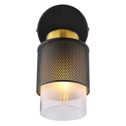 Globo - Fali spotlámpa 1xE27/40W/230V fekete/arany