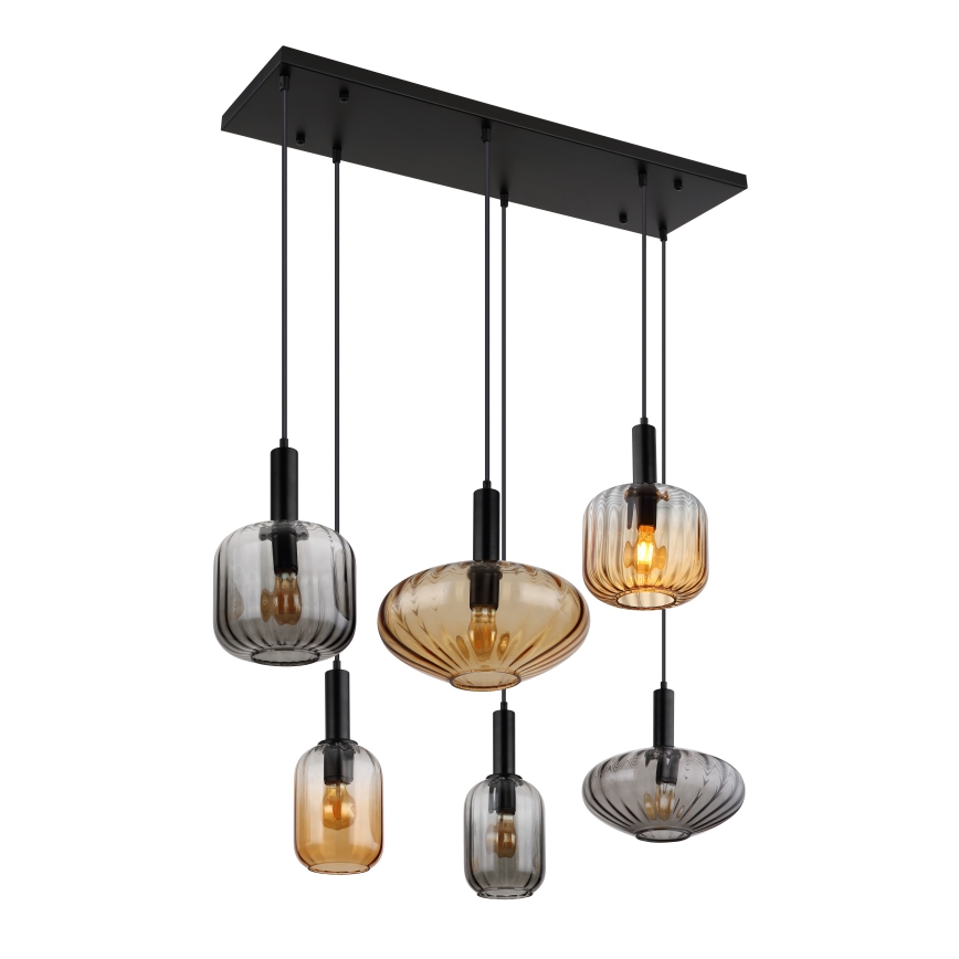 Globo - Kábelre függesztett csillár 6xE27/60W/230V