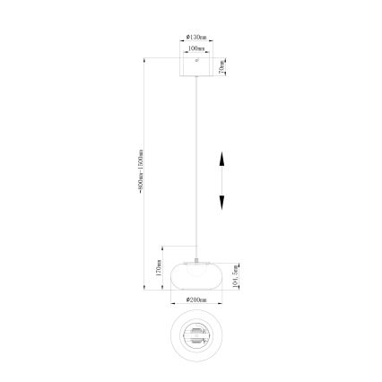 Globo - LED Csillár zsinóron LED/6W/230V fehér