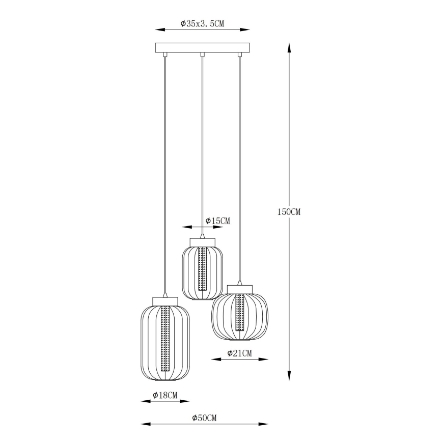 Globo - LED Csillár zsinóron LED/23W/230V