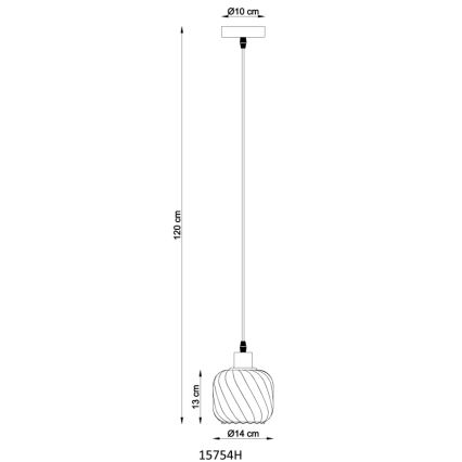 Globo - Csillár zsinóron 1xE27/25W/230V átm. 14 cm