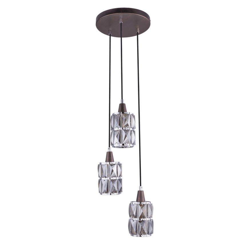 Globo 15761-3 - Kristály csillár zsinóron WOLLI 3xE14/40W/230V