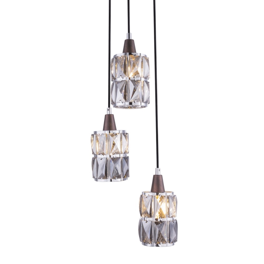 Globo 15761-3 - Kristály csillár zsinóron WOLLI 3xE14/40W/230V
