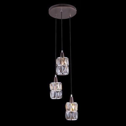 Globo 15761-3 - Kristály csillár zsinóron WOLLI 3xE14/40W/230V
