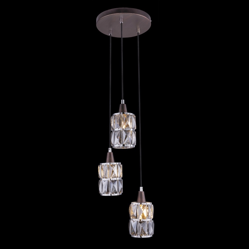 Globo 15761-3 - Kristály csillár zsinóron WOLLI 3xE14/40W/230V