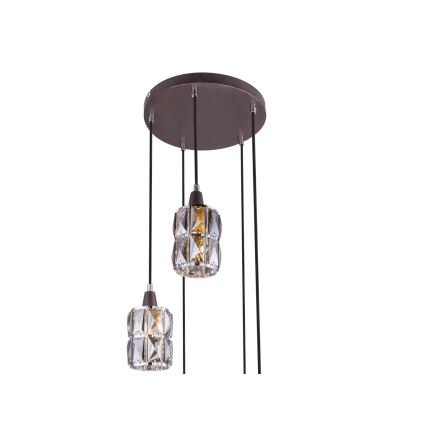Globo 15761-5 - Kristály csillár zsinóron WOLLI 5xE14/40W/230V
