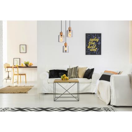 Globo - Kábellel függesztett csillár 3xE27/25W/230V átmérő 30 cm